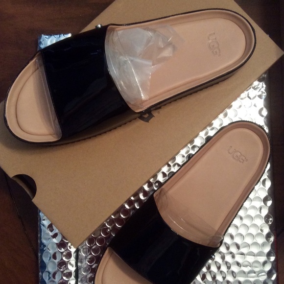 UGG Jane Patent Platform Slide Sandal NIB 6.5& 7.5 - Picture 7 of 8